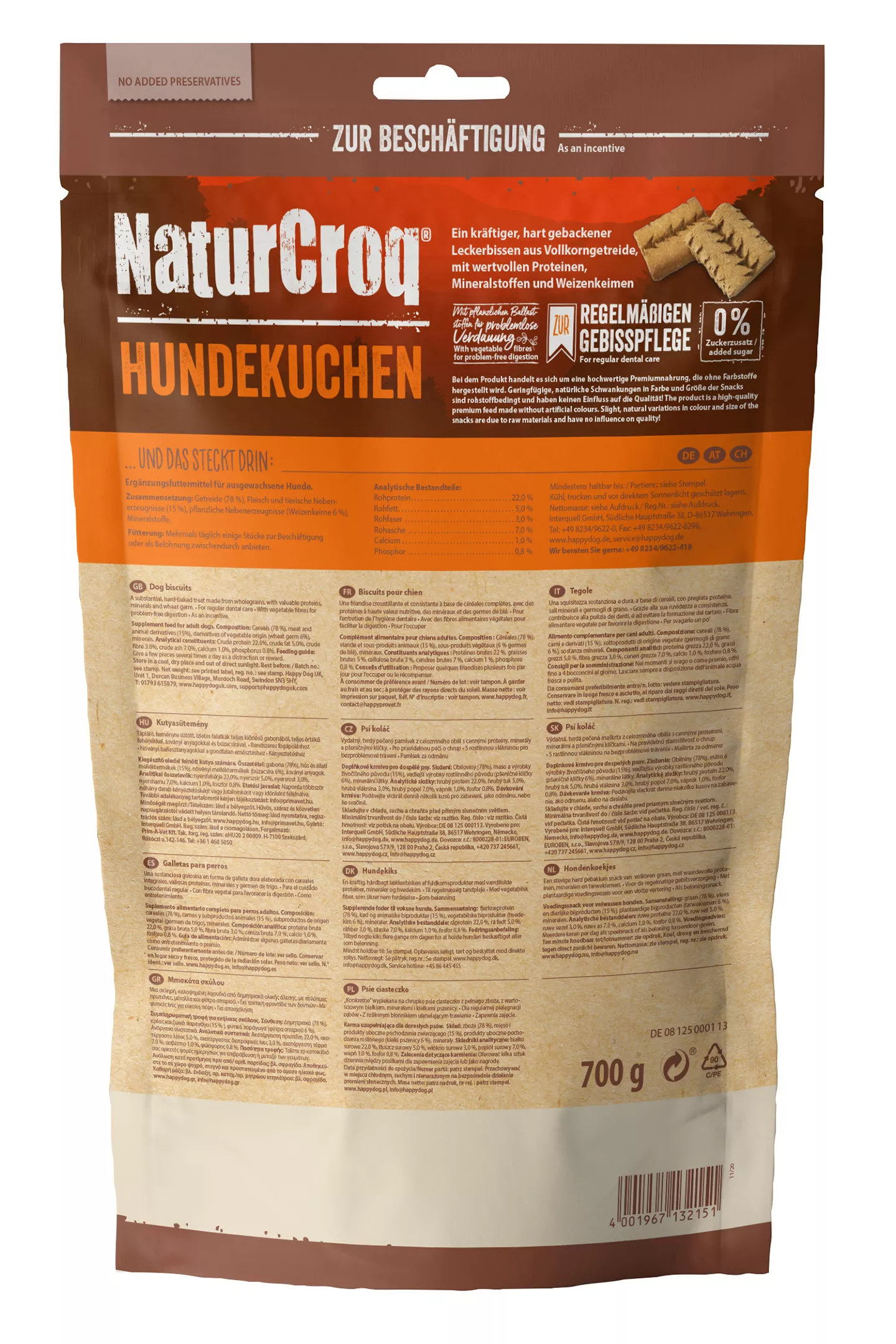 Happy Dog NaturCroq 700 g Hundekuchen