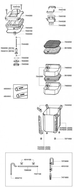 Eheim Schlauchhalter komplett für 2226/28/2326/28