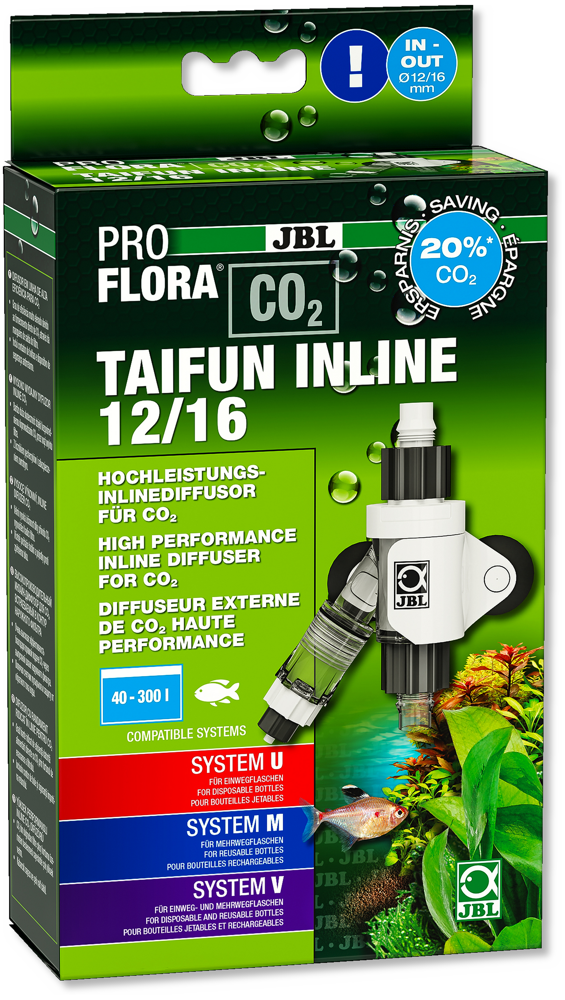 JBL PROFLORA CO2 TAIFUN INLINE 12/16