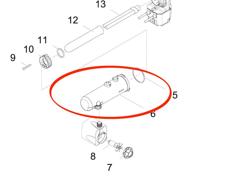 Ersatz Wassergehäuse UVC 2500-3000