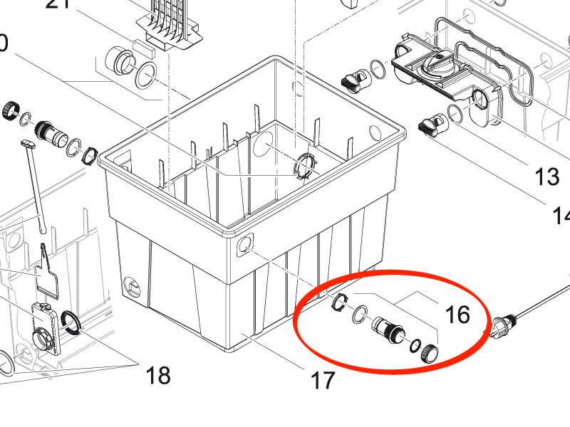 Oase Ersatz Siebhalterbefestigungsset Biotec 18