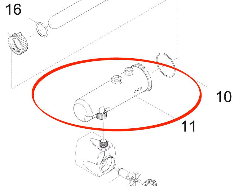 Ersatz Wassergehäuse UVC 5000