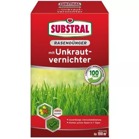 SUBSTRAL® Rasendünger mit Unkrautvernichter 100m² 