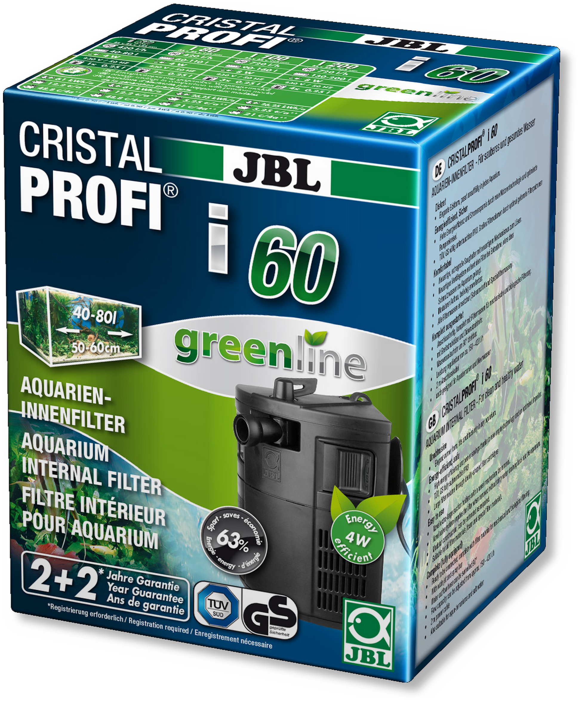 JBL CRISTALPROFI i60 greenline Innenfilter